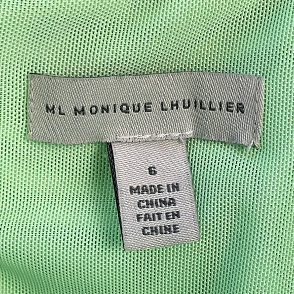 New ML Monique Lhuillier Allie Floral Off Shoulder Lace Midi Cocktail Dress 6 - Picture 8 of 14